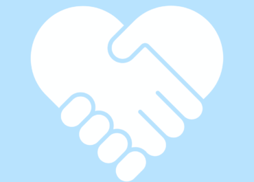 shaking hands in a heart peer support and fellowship