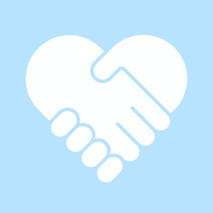 shaking hands in a heart peer support and fellowship